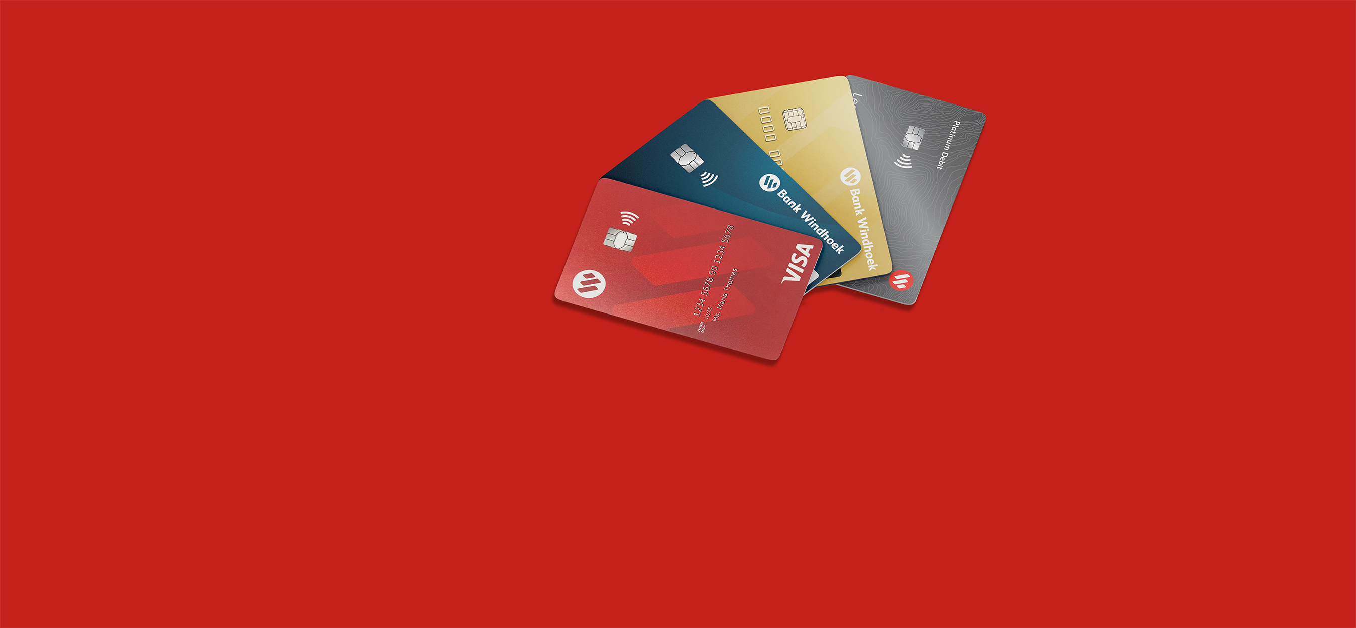A fan of Bank Windhoek business debit and credit cards
